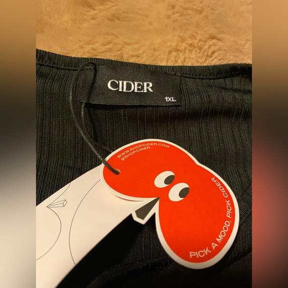 NWT Cider Clothing long sleeve Bodysuit 🖤1XL - Picture 7 of 7